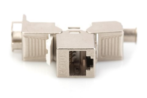 Moduł (gniazdo) keystone RJ45 (8P8C) kat.6A, STP, ekranowany, beznarzędziowy, stalowy Moduł (gniazdo) keystone RJ45 (8P8C) kat.6A, STP, ekranowany, beznarzędziowy, stalowy
