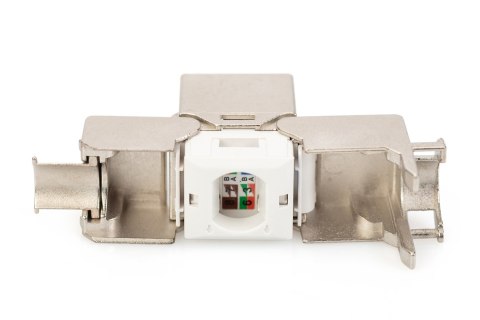 Moduł (gniazdo) keystone RJ45 (8P8C) kat.6A, STP, ekranowany, beznarzędziowy, stalowy Moduł (gniazdo) keystone RJ45 (8P8C) kat.6A, STP, ekranowany, beznarzędziowy, stalowy