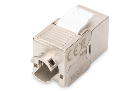 Moduł (gniazdo) keystone RJ45 (8P8C) kat.6A, STP, ekranowany, beznarzędziowy, stalowy Moduł (gniazdo) keystone RJ45 (8P8C) kat.6A, STP, ekranowany, beznarzędziowy, stalowy