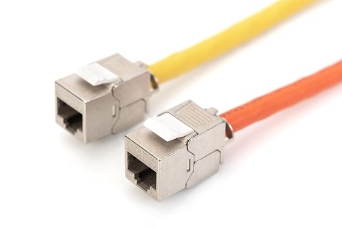 Moduł (gniazdo) keystone RJ45 (8P8C) kat.6A, STP, ekranowany, beznarzędziowy, stalowy Moduł (gniazdo) keystone RJ45 (8P8C) kat.6A, STP, ekranowany, beznarzędziowy, stalowy