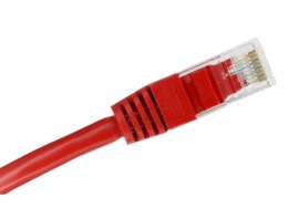 Patch-cord U/UTP kat.5e PVC 0.25m czerwony ALANTEC