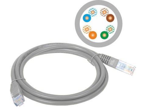 Patch-cord U/UTP kat.5e PVC 10.0m szary ALANTEC Patch-cord U/UTP kat.5e PVC 10.0m szary ALANTEC