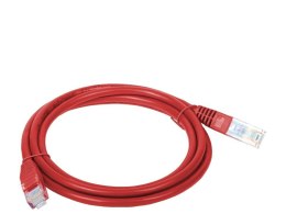 Patch-cord U/UTP kat.5e PVC 5.0m czerwony ALANTEC