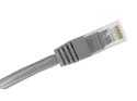 Patch-cord U/UTP kat.6 PVC 0.25m szary ALANTEC