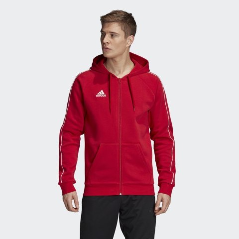 Bluza męska adidas Core 18 FZ Hoody czerwona FT8071
