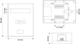 Gniazdo natynkowe STP kat.5e 1xRJ45 ALANTEC