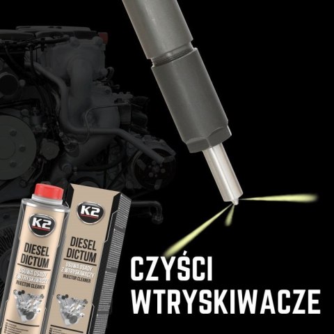 K2 PREPARAT DO CZYSZCZENIA WTRYSKÓW DIESEL DICTUM 500ML