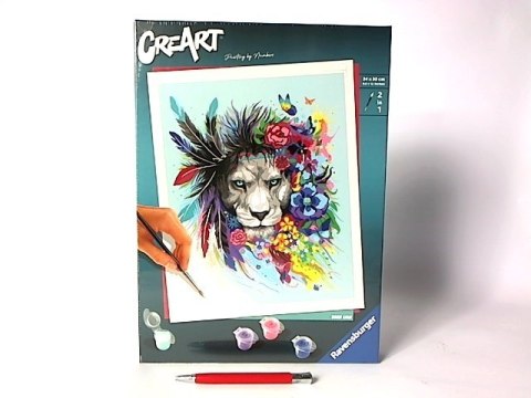 Malowanka CreArt: Lew boho 201303 RAVENSBURGER malowanie po numerach Malowanka CreArt: Lew boho 201303 RAVENSBURGER malowanie po numerach