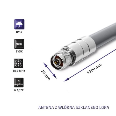 Qoltec Antena LoRa | 10 dBi | Zewnętrzna Qoltec Antena LoRa | 10 dBi | Zewnętrzna