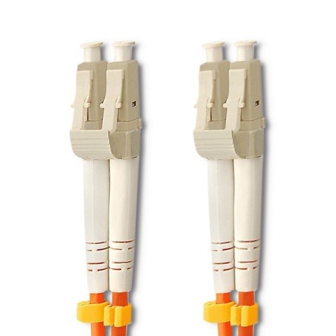Qoltec Patchcord światłowodowy LC/UPC-LC/UPC | Multimode | 50/125U | OM2 | Duplex | 1m Qoltec Patchcord światłowodowy LC/UPC-LC/UPC | Multimode | 50/125U | OM2 | Duplex | 1m