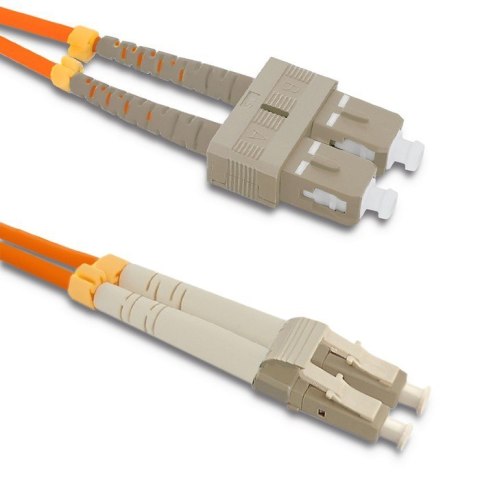 Qoltec Patchcord światłowodowy SC/UPC - LC/UPC | Multimode | 50/125 | OM2 | Duplex | 2m Qoltec Patchcord światłowodowy SC/UPC - LC/UPC | Multimode | 50/125 | OM2 | Duplex | 2m