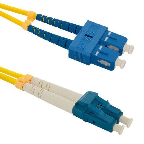 Qoltec Patchcord światłowodowy SC/UPC - LC/UPC | Singlemode | 9/125 | G652D | Duplex | 2m Qoltec Patchcord światłowodowy SC/UPC - LC/UPC | Singlemode | 9/125 | G652D | Duplex | 2m