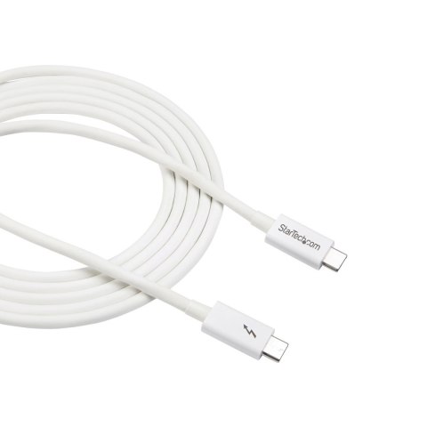 THUNDERBOLT 3 CABLE 2M/USB-C M/M WHITE THUNDERBOLT 3 CABLE 2M/USB-C M/M WHITE