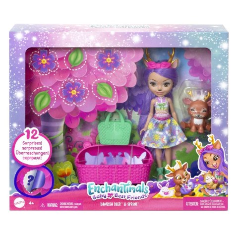 Enchantimals Baby Best Friends Zestaw z niespodziankami Danessa Deer i Sprint HLK84 HLK83 MATTEL Enchantimals Baby Best Friends Zestaw z niespodziankami Danessa Deer i Sprint HLK84 HLK83 MATTEL