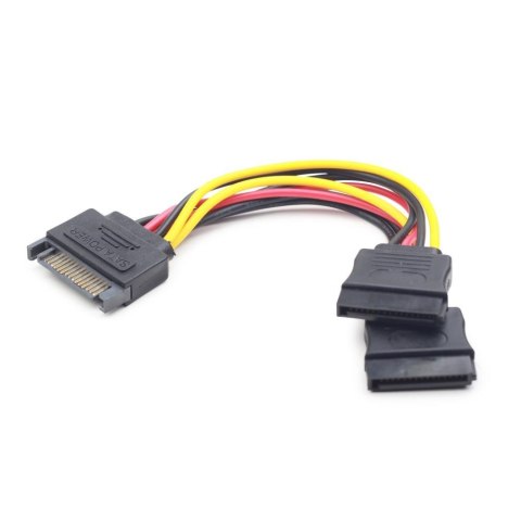 KABEL ZASILAJĄCY SPLITTER SATA 0.15M CC-SATAM2F-01 GEMBIRD KABEL ZASILAJĄCY SPLITTER SATA 0.15M CC-SATAM2F-01 GEMBIRD