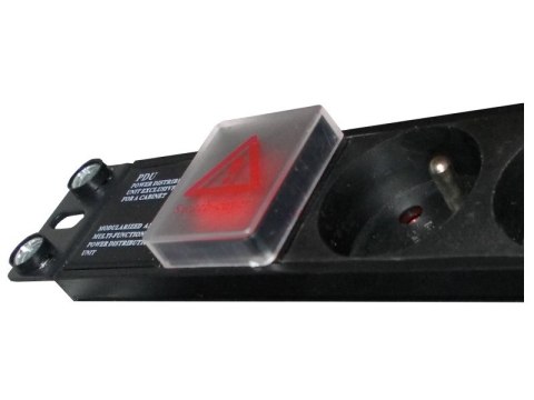 Listwa zasilająca 19" 230V - 8 gniazd (typu E - CEE 7/5), z wyłącznikiem LED, kabel 3,0m CEE 7/7 ALANTEC Listwa zasilająca 19" 230V - 8 gniazd (typu E - CEE 7/5), z wyłącznikiem LED, kabel 3,0m CEE 7/7 ALANTEC