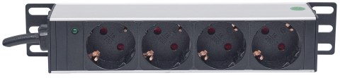 Listwa zasilająca Rack 10, 4 gniazda Schuko Listwa zasilająca Rack 10, 4 gniazda Schuko