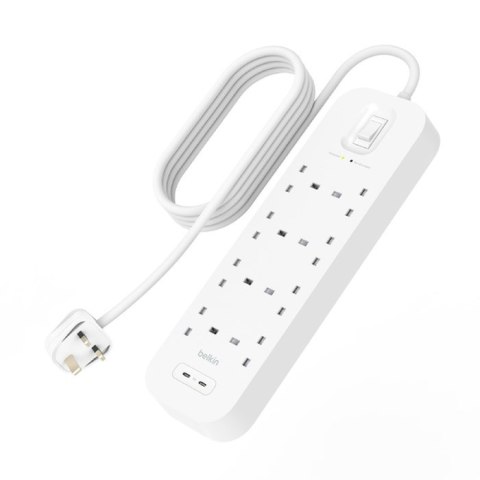 POWER STRIP WITH OVERVOLTAGE/PROTECTION 8 SOCKETS WITH 2 X US POWER STRIP WITH OVERVOLTAGE/PROTECTION 8 SOCKETS WITH 2 X US