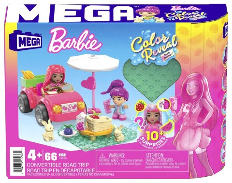 PROMO MEGA BLOKS Barbie Color Reveal Kabriolecik Wesoła wycieczka Zestaw klocków 66el HKF90 MATTEL PROMO MEGA BLOKS Barbie Color Reveal Kabriolecik Wesoła wycieczka Zestaw klocków 66el HKF90 MATTEL