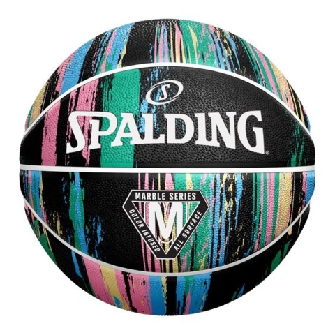 Piłka do koszykówki Spalding Marble czarno-pastelowa 84405Z Piłka do koszykówki Spalding Marble czarno-pastelowa 84405Z