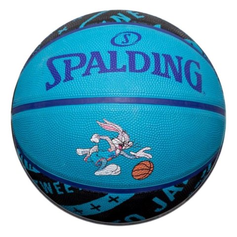 Piłka do koszykówki Spalding Space Jam Tune Squad Bugs niebiesko-czarna '7 84598Z Piłka do koszykówki Spalding Space Jam Tune Squad Bugs niebiesko-czarna '7 84598Z