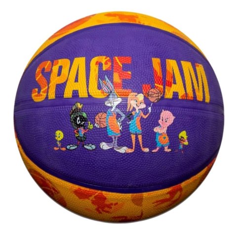 Piłka do koszykówki Spalding Space Jam Tune pomarańczowo-fioletowa '7 84595Z Piłka do koszykówki Spalding Space Jam Tune pomarańczowo-fioletowa '7 84595Z
