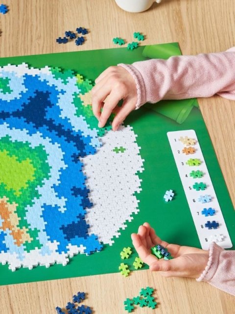 Plus Plus Puzzle By number Ziemia 800 elementów 3914 DANTE Plus Plus Puzzle By number Ziemia 800 elementów 3914 DANTE