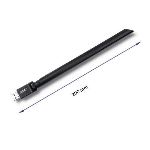 Qoltec Bezprzewodowy adapter Wi-Fi USB z anteną | standard N Qoltec Bezprzewodowy adapter Wi-Fi USB z anteną | standard N
