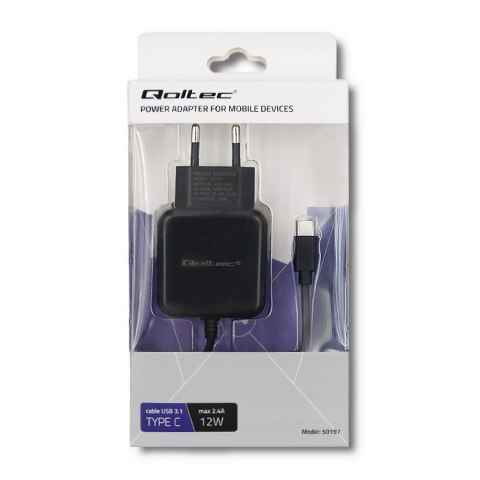 Qoltec Ładowarka sieciowa 12W | 5V | 2.4 | USB typ C Qoltec Ładowarka sieciowa 12W | 5V | 2.4 | USB typ C