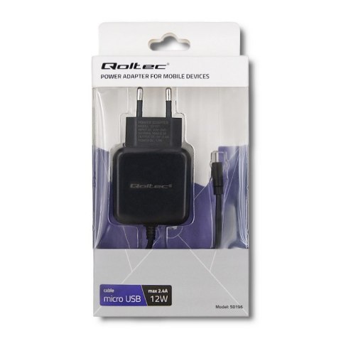 Qoltec Ładowarka sieciowa 12W | 5V | 2.4A | Micro USB Qoltec Ładowarka sieciowa 12W | 5V | 2.4A | Micro USB