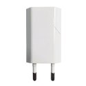 Sieciowa Ładowarka 100-240V - USB 5V 1A Slim Biała
