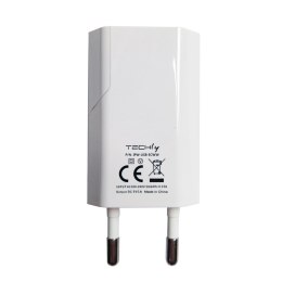 Sieciowa Ładowarka 100-240V - USB 5V 1A Slim Biała