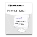 Qoltec Filtr prywatyzujący RODO 17" | 5:4 | Ochrona wzroku | do monitora
