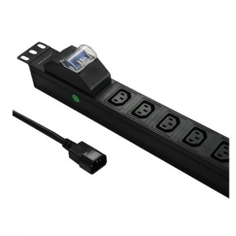 Qoltec Listwa zasilająca PDU antyprzeciążeniowa do RACK 19" | 1U | 10A | 8xIEC C13 | bezpiecznik C16 | 2m Qoltec Listwa zasilająca PDU antyprzeciążeniowa do RACK 19" | 1U | 10A | 8xIEC C13 | bezpiecznik C16 | 2m