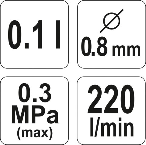 YATO PISTOLET LAKIERNICZY Z GÓRNYM ZBIORNIKIEM HVLP 0,8mm 0,1L 2357 YATO PISTOLET LAKIERNICZY Z GÓRNYM ZBIORNIKIEM HVLP 0,8mm 0,1L 2357