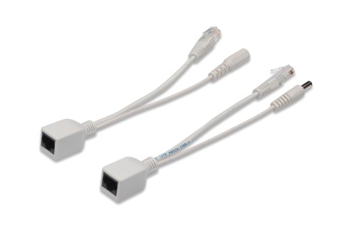 Zestaw pasywnych kabli PoE10/100Mbps DC 5.5mm/2.1mm Zestaw pasywnych kabli PoE10/100Mbps DC 5.5mm/2.1mm