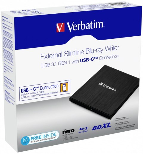 EXT. SLIMLINE BLU-RAY WRITER/USB 3.1 WITH USB-C CONN EXT. SLIMLINE BLU-RAY WRITER/USB 3.1 WITH USB-C CONN