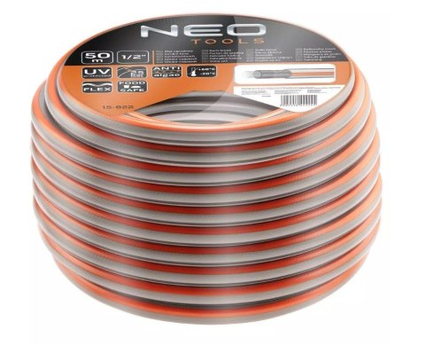Wąż ogrodowy 1/2" x 50 m, 4-warstwowy NEO OPTIMA Wąż ogrodowy 1/2" x 50 m, 4-warstwowy NEO OPTIMA