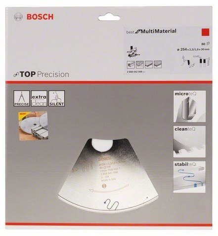 BOSCH PIŁA TARCZOWA MULTIMATERIAL TOP PRECISION 254x30mm 80-ZĘBÓW BOSCH PIŁA TARCZOWA MULTIMATERIAL TOP PRECISION 254x30mm 80-ZĘBÓW