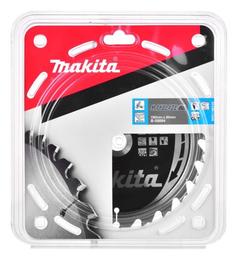 PIŁA TARCZOWA DO DREWNA MAKBLADE 190x20mm 24-ZĘBY >>>B-32708 PIŁA TARCZOWA DO DREWNA MAKBLADE 190x20mm 24-ZĘBY >>>B-32708