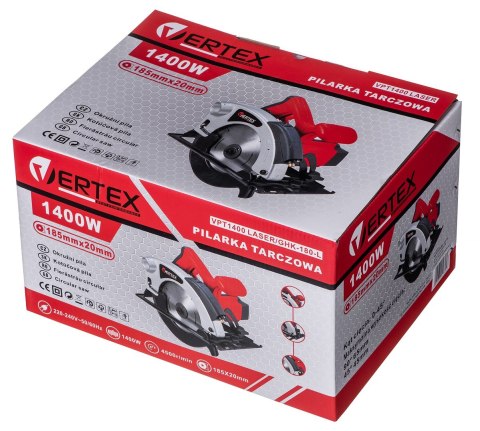 VERTEX PILARKA TARCZOWA 185mm/1400W VERTEX PILARKA TARCZOWA 185mm/1400W