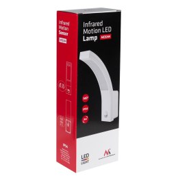 Lampa LED z czujnikiem ruchu Maclean, czujnik ruchu PIR, kolor srebrny, 10W, IP54, 750lm, barwa neutralna biała (4000K) MCE244 S