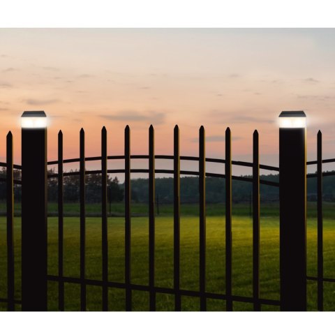 Lampa solarna LED na słupek GreenBlue, 80x80mm, daszek kopertowy, GB127 Lampa solarna LED na słupek GreenBlue, 80x80mm, daszek kopertowy, GB127