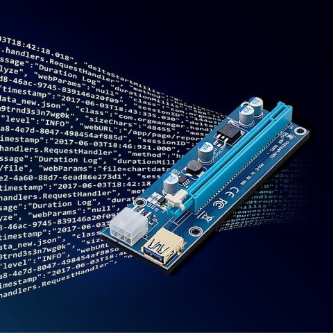 Qoltec Riser PCI-E 1x - 16x | USB 3.0 | ver. 009S | SATA / PCI-E 6 pin Qoltec Riser PCI-E 1x - 16x | USB 3.0 | ver. 009S | SATA / PCI-E 6 pin