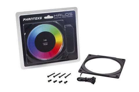 Ramka PHANTEKS Halos Digital 140mm, Digital-RGB - Czarna Ramka PHANTEKS Halos Digital 140mm, Digital-RGB - Czarna
