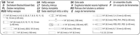 STHOR ZESTAW KLUCZY 1/4" 42el 58641 STHOR ZESTAW KLUCZY 1/4" 42el 58641