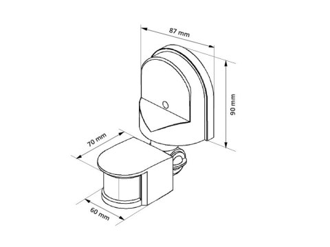 Ścienny czujnik ruchu i zmierzchu Maclean, 180°, max. 1200W, czarny, MCE25 B Ścienny czujnik ruchu i zmierzchu Maclean, 180°, max. 1200W, czarny, MCE25 B