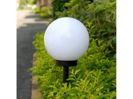 Solarna lampa wolnostojąca ogrodowa GB167 - kula 30x30x63cm, kolorowy LED