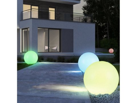 Solarna lampa wolnostojąca ogrodowa GB167 - kula 30x30x63cm, kolorowy LED Solarna lampa wolnostojąca ogrodowa GB167 - kula 30x30x63cm, kolorowy LED