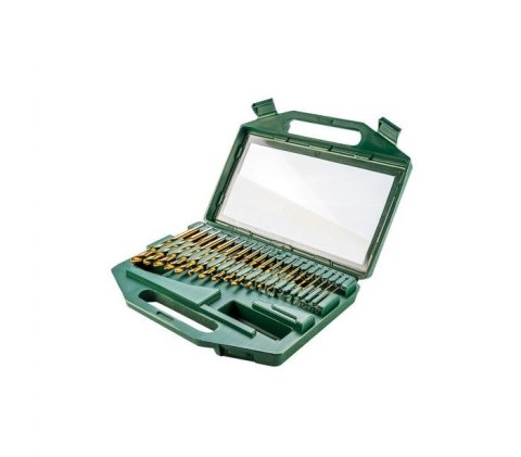 Wiertła do metalu HSS-TiN, 1.0-10.0 mm, zestaw 19 szt. Wiertła do metalu HSS-TiN, 1.0-10.0 mm, zestaw 19 szt.